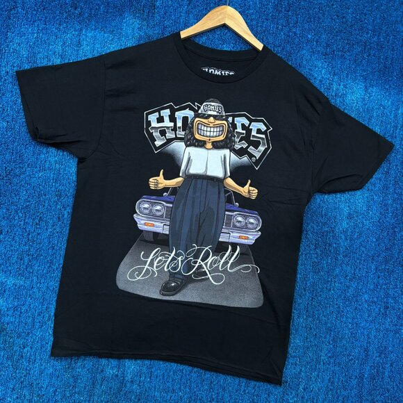 Homies “Let’s Roll” Graphic T-Shirt Size Large - Picture 3 of 4